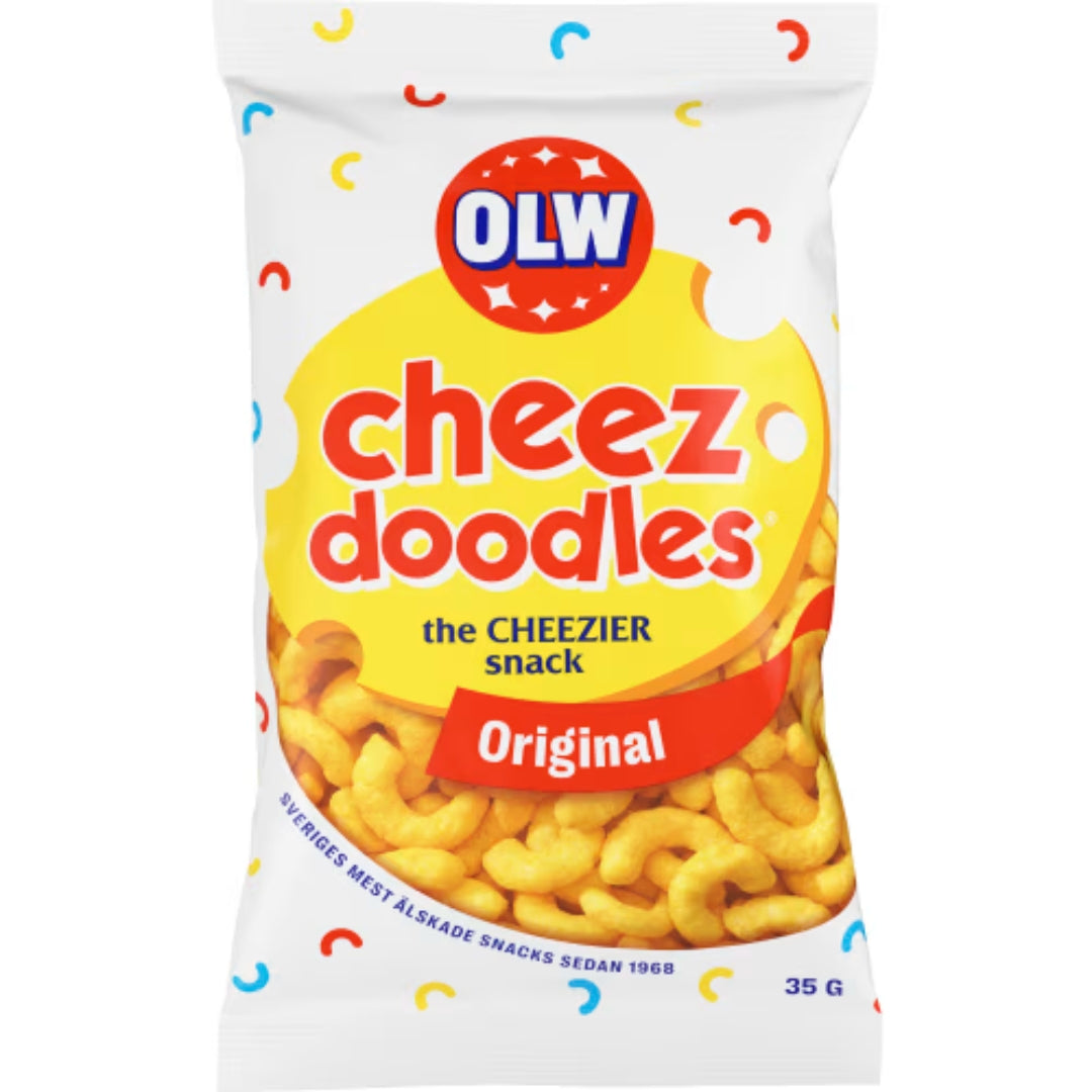 OLW Cheez Doodles – Cheesy Corn Snacks 35g