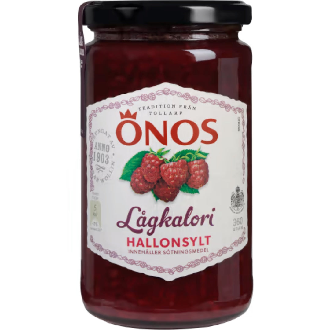 Önos Hallonsylt Lågkalori - Low-Calorie Raspberry Jam 360g