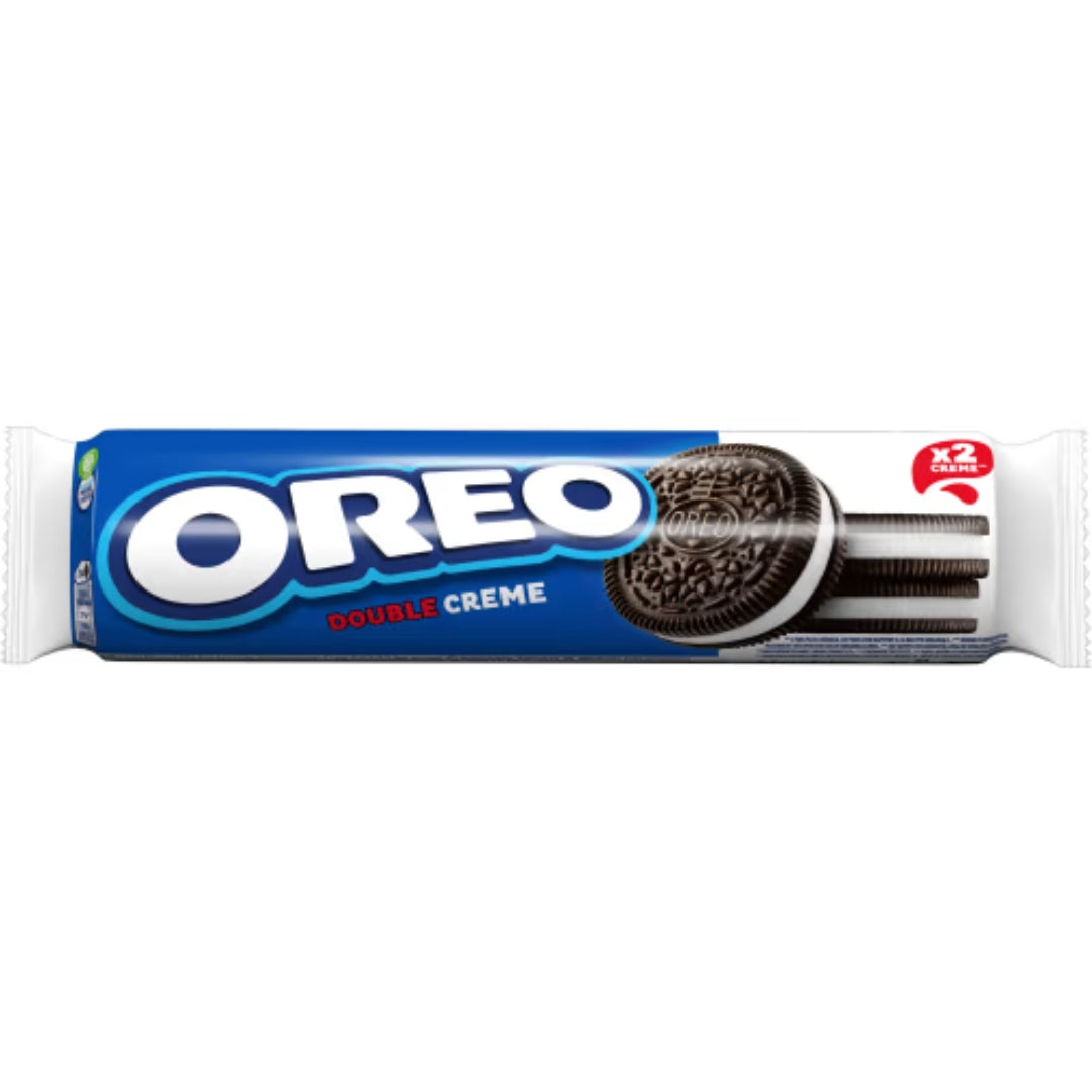 Oreo Double Cream Kakor - Classic cookie with Chocolate Biscuits and double Vanilla filling 157g