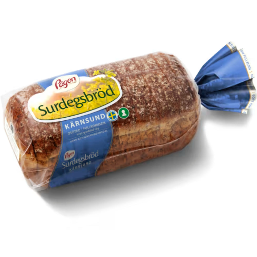 Pågen Kärnsund Surdegsbröd - Bread Baked with Rye, combined with Durum Wheat and Chopped Rye Kernels 700g