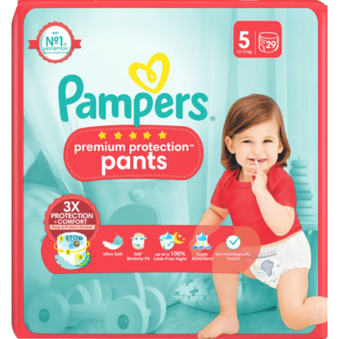 Pampers Premium 5 Protection 12-17kg Byxblöjor - Premium Protection Pant Diapers 12-17kg 29p
