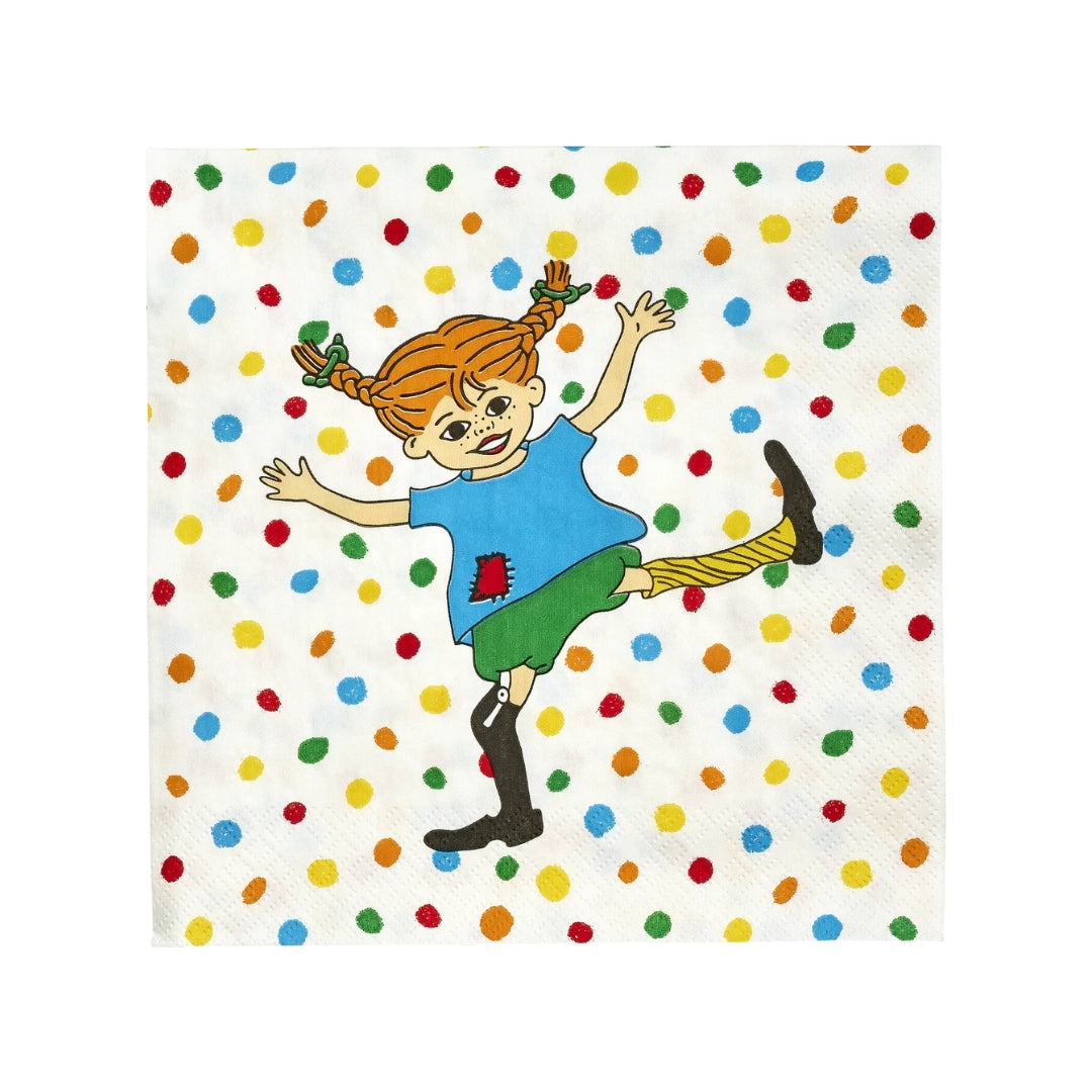 PIPPI Pippi Servett Hoppsansa 33X33Cm 20P