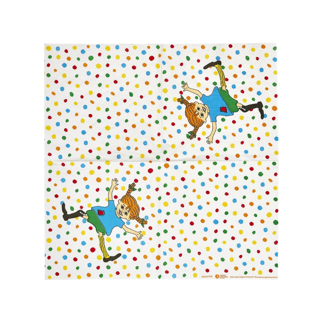 PIPPI Pippi Servett Hoppsansa 33X33Cm 20P