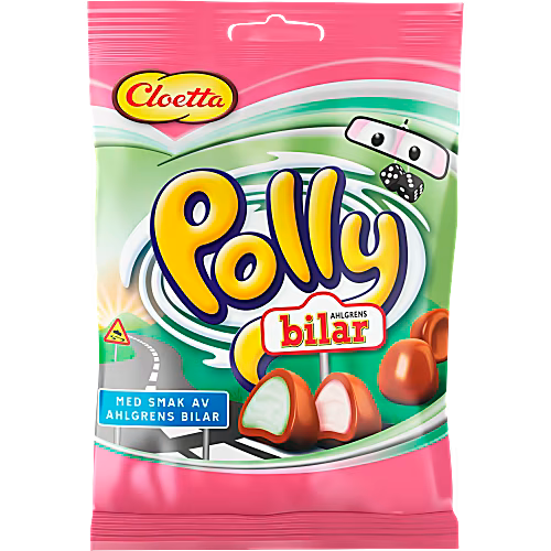 Cloetta Polly Bilar - Foam Candies Coated in Smooth Chocolate 150g