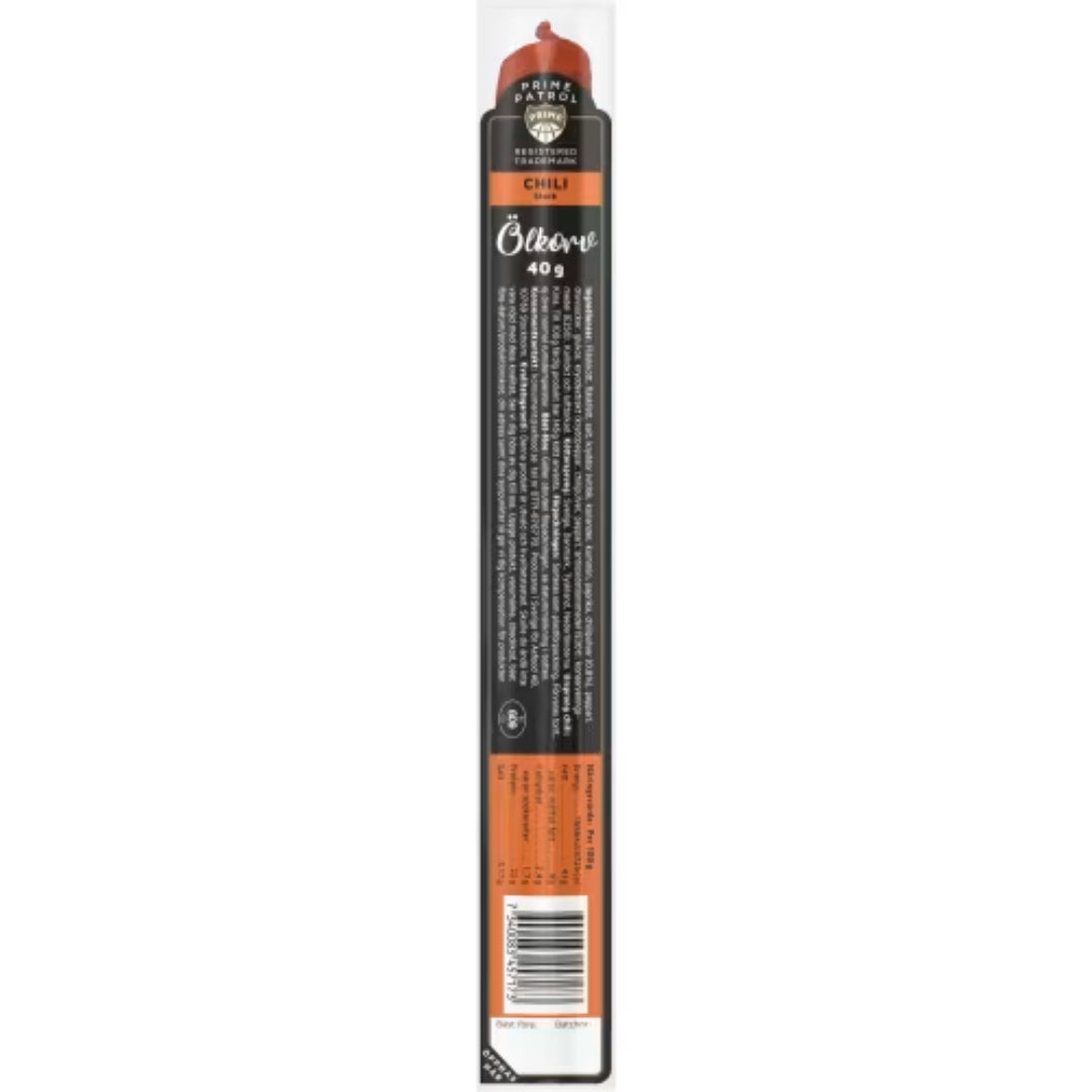 Prime Patrol Ölkorv Chili - Beer Sausage with Strong Chili Flavor 40g