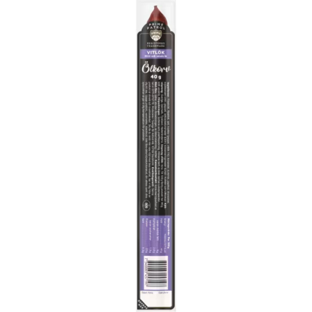 Prime Patrol Ölkorv Vitlök - Beer Sausage with Mild Garlic Flavor 40g