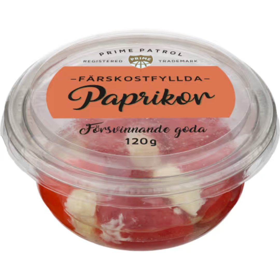 Prime Patrol Paprikor Färskostfyllda - Peppers Stuffed with Fresh Cheese 120g