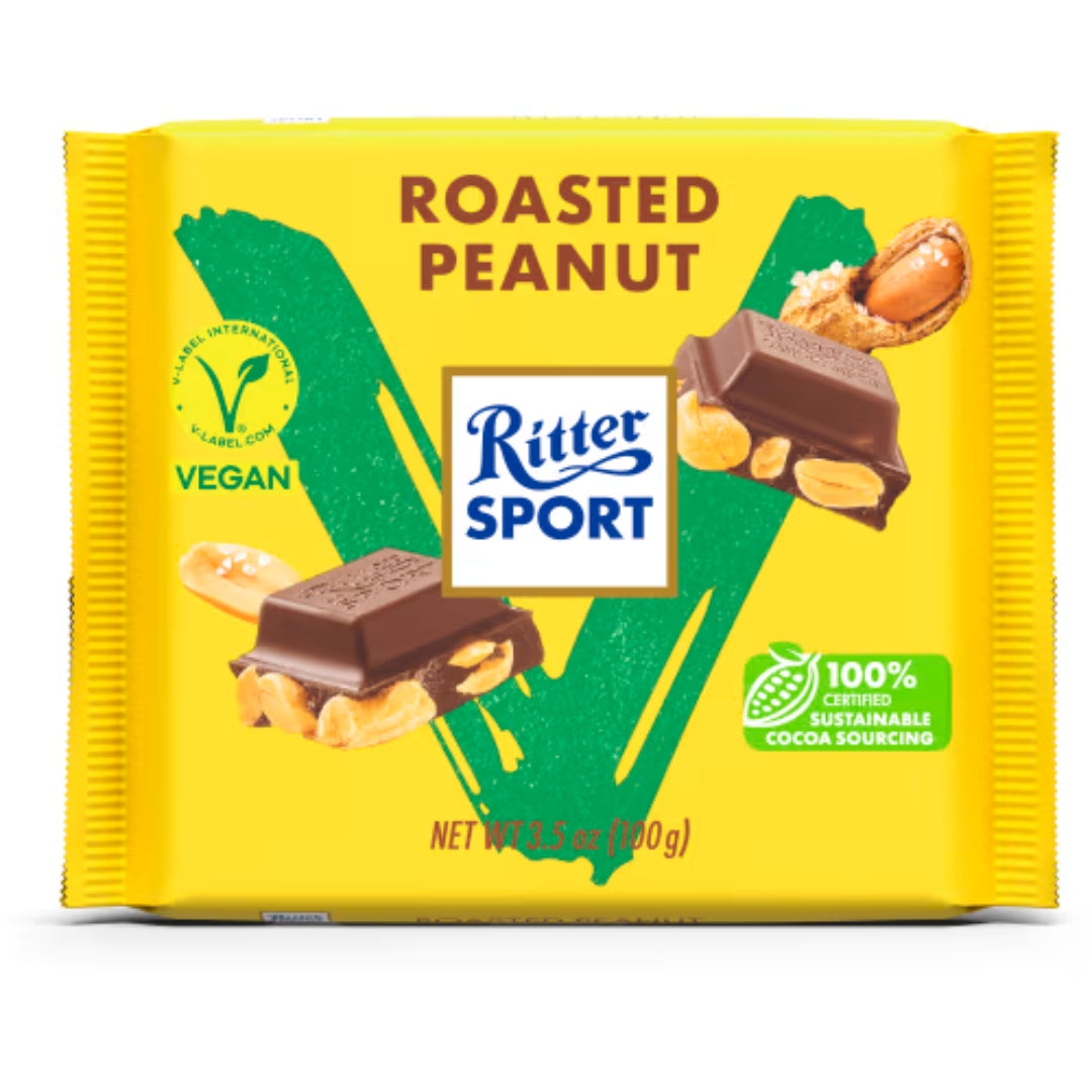 RITTER SPORT SPORT VEANUT VEANUT VEGAN - cioccolato vegano e arachidi arrostite 100g
