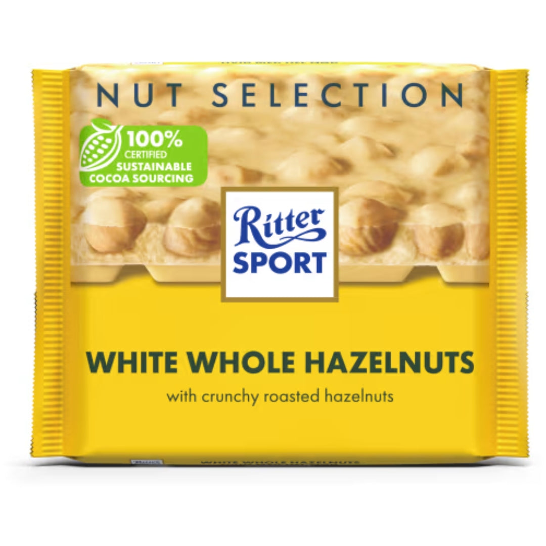 Ritter Sport Whole Hazelnut Bianco - cioccolato bianco con nocciole arrostite 100g