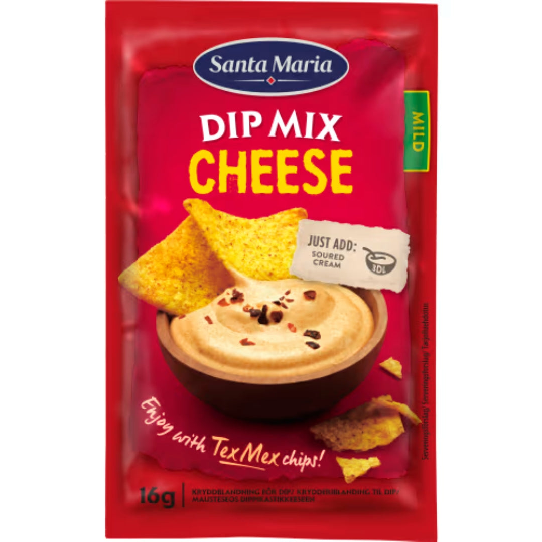 Santa Maria Cheese Dip Mix Mild - Easy Cheese Dip Seasoning 16g