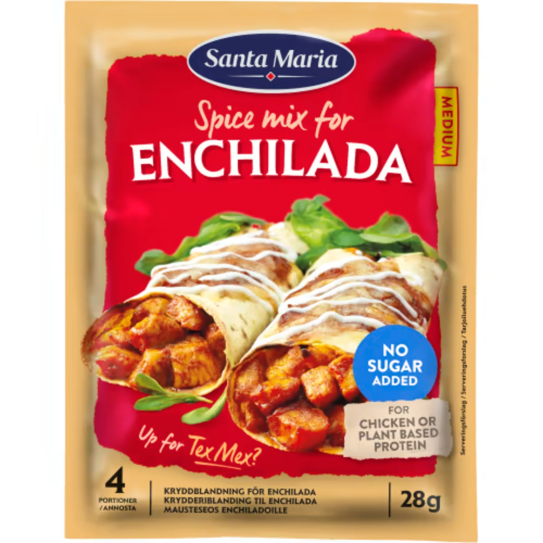 Santa Maria Enchilada Medium Spice Mix - Authentic Mexican Seasoning 28g