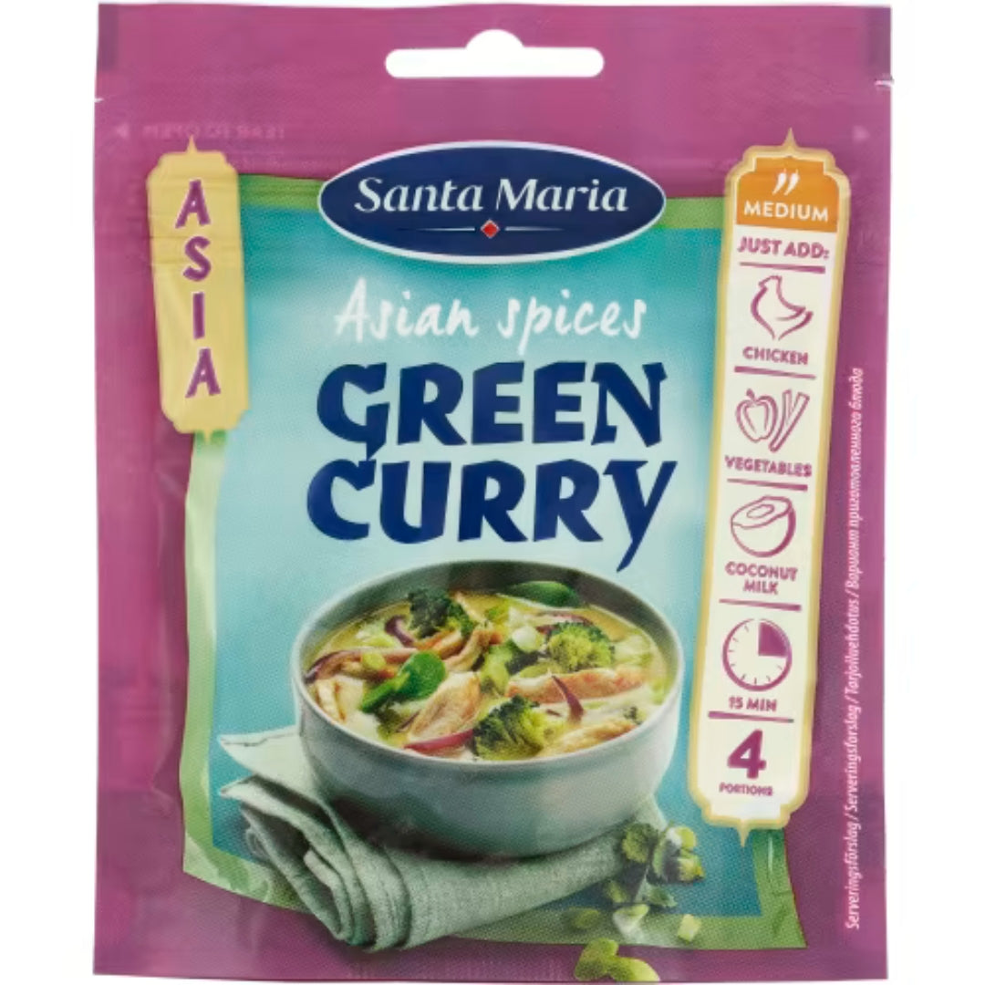 Santa Maria Green Curry Asian Spice - Thai Green Curry Spice Mix 40g