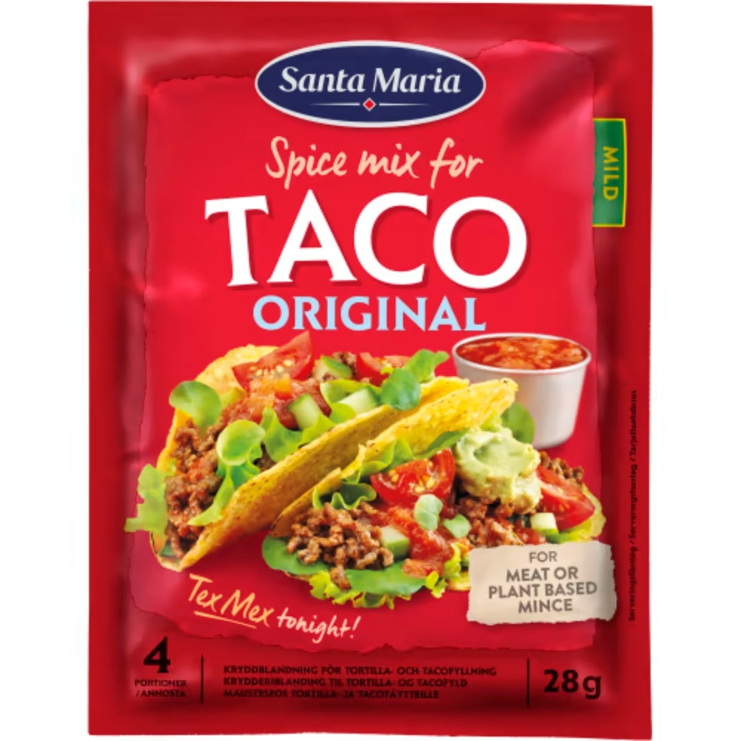 Santa Maria Taco Spice Mix Mild - Classic Tex-Mex Seasoning 28g