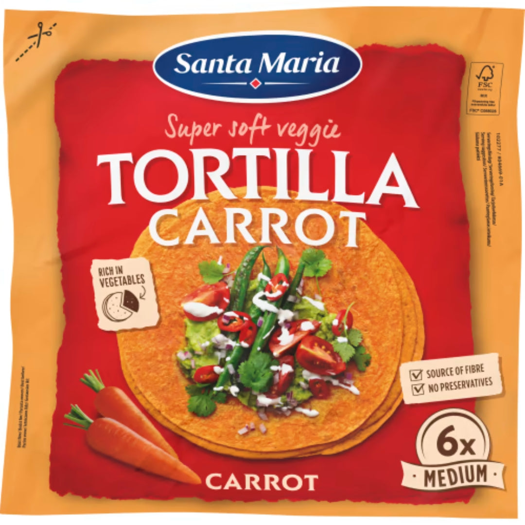 Santa Maria Tortilla Carrot 6-pack - Carrot Tortillas 240g