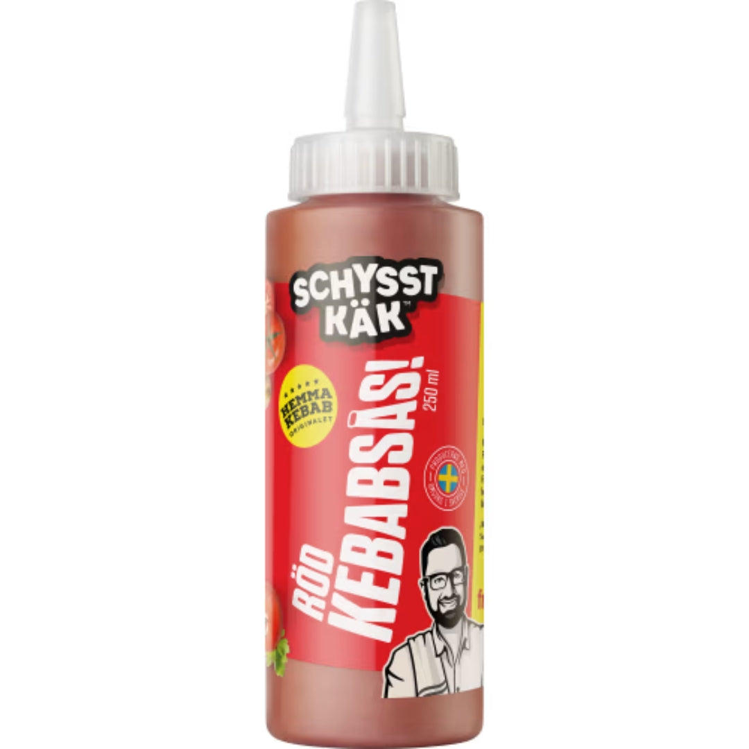 Schysst Käk Röd Kebabsås - Red Kebab Sauce 250ml