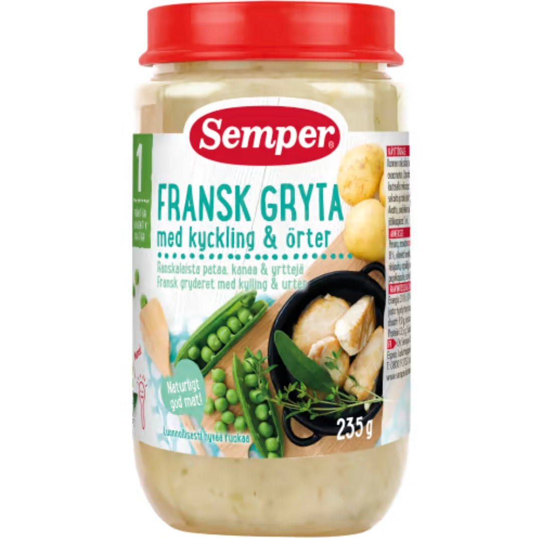 Semper Fransk Gryta Kyckling & Örter 12 Månader - French Stew with Chicken & Herbs 235g