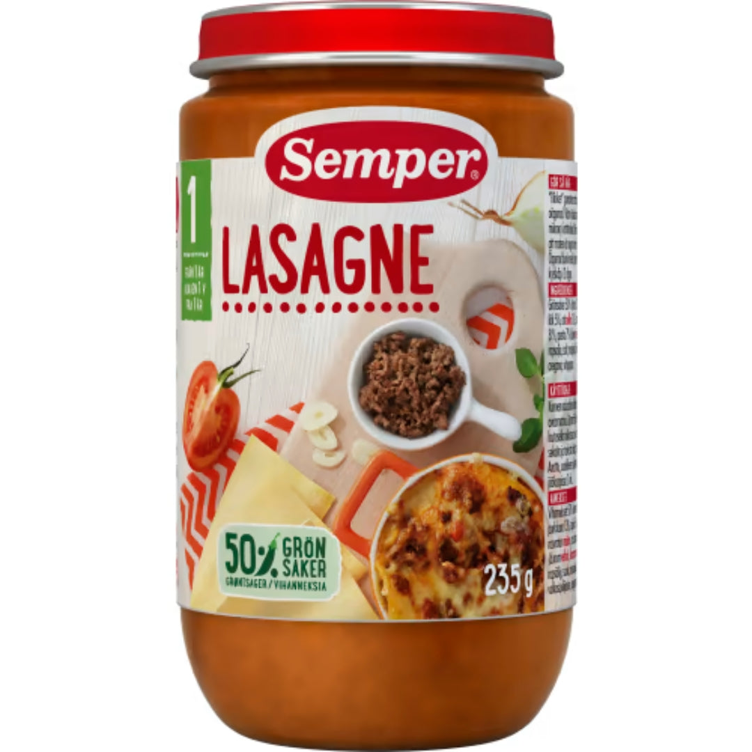 Semper Lasagne 12 Månader - Lasagne 235g