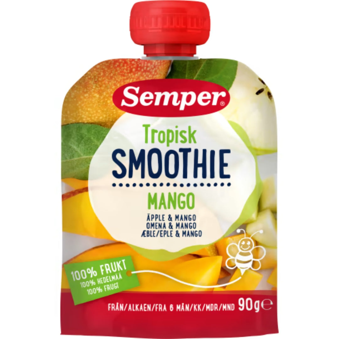 Semper Smoothie Mango Tropisk 6 Månader - Mango Tropical Smoothie 90g