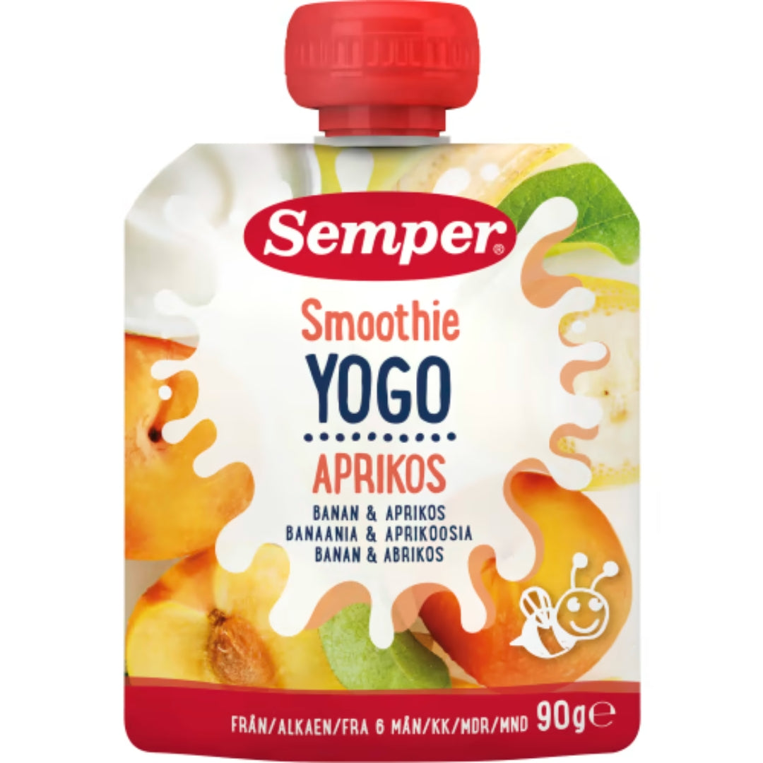 Semper Smoothie Yoghurt Aprikos 6 Månader - Apricot & Banana Smoothie 90g