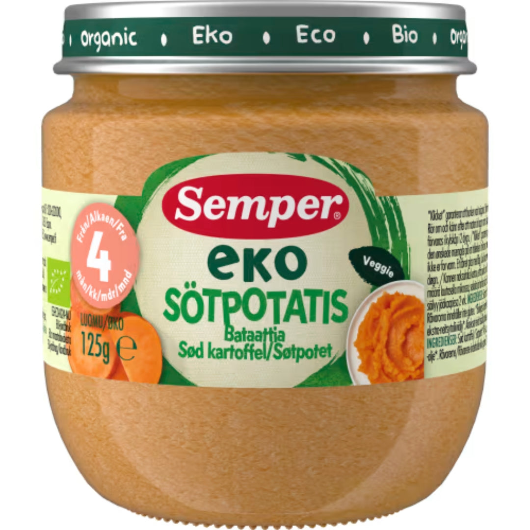 Semper Sötpotatis Puré 4 Månader - Organic Sweet Potato Puree 125g