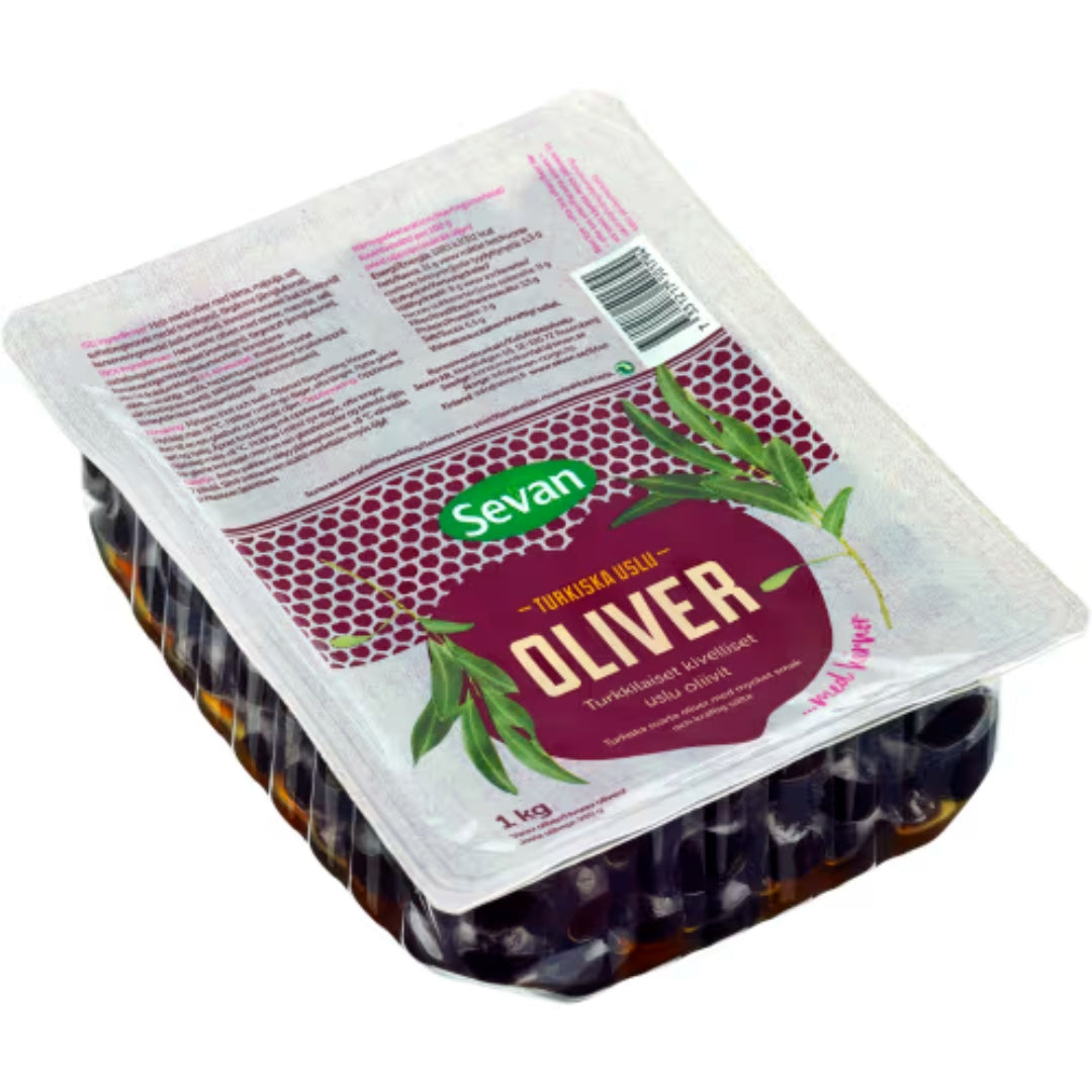Sevan Svarta Oliver Torkade - Dried Black Olives 1kg