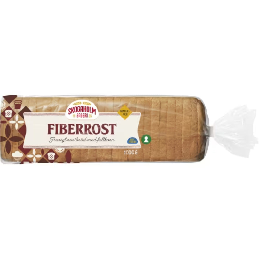 Skogaholm Fiberrost Skivad - Darker Toast Bread Baked with Whole Grains 1kg