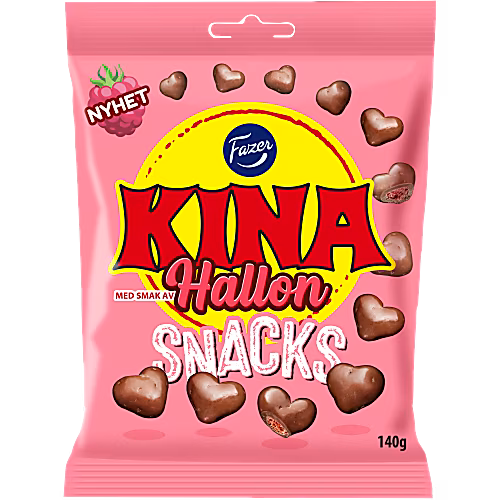 Fazer Kina Hallon - Crunchy Corn Puffs Coated in Chocolate 140g