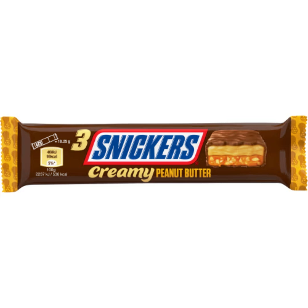 Snickers Peanutbutter - Milk Chocolate, Chewy Caramel, Crispy peanuts with Peanut Butter Filling 55g