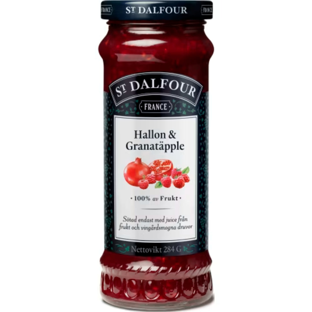 St Dalfour Hallon Granatäpple Marmelad - Raspberry Pomegranate Marmalade 284g