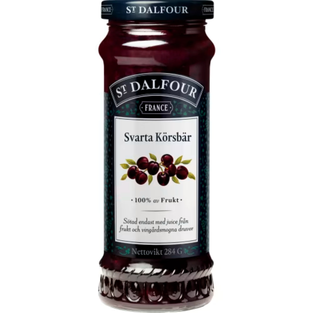 St Dalfour Svarta Körsbär Marmelad - Black Cherry Marmalade 284g