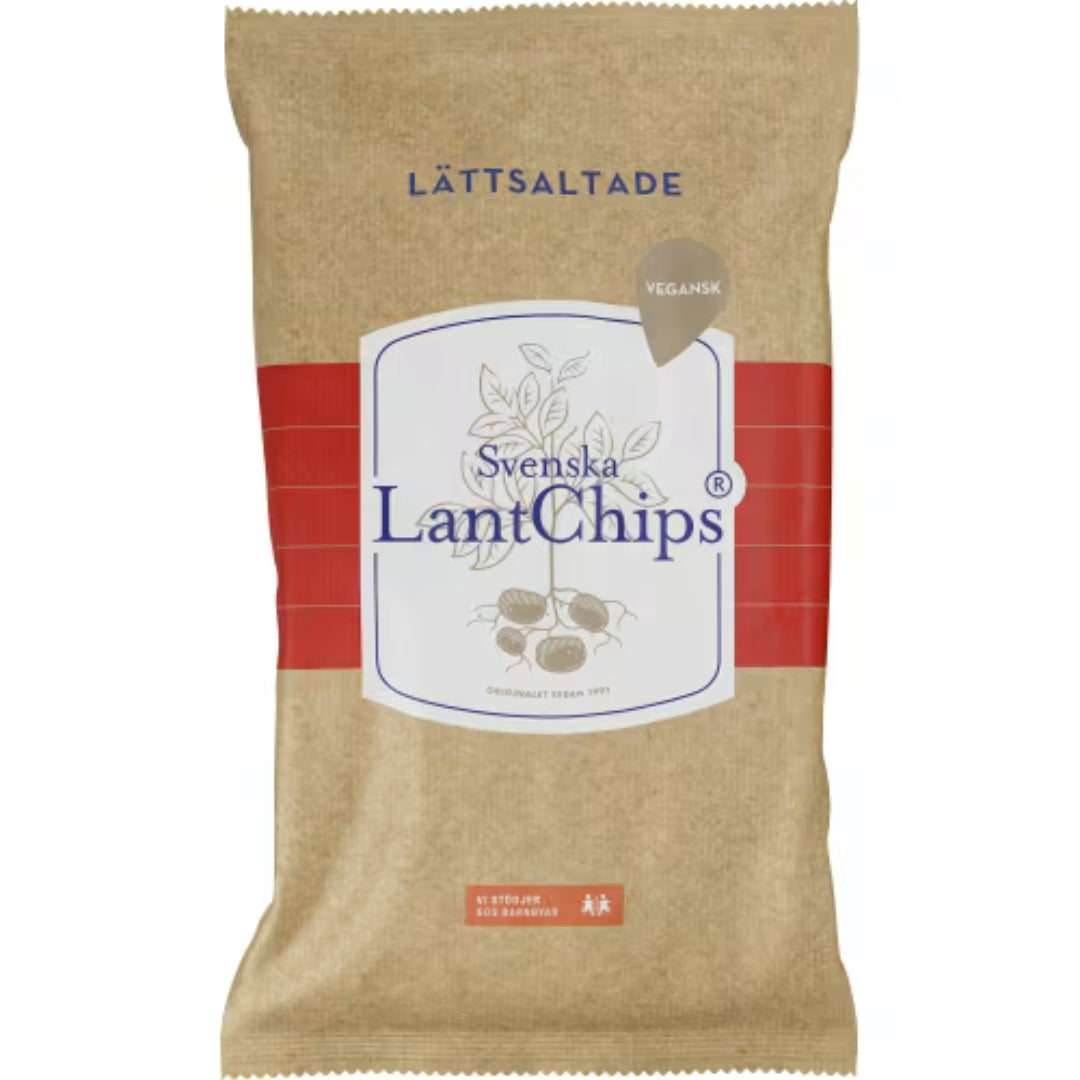 Svenska Lant Chips Lättsaltade - Lightly Salted Chips 200g