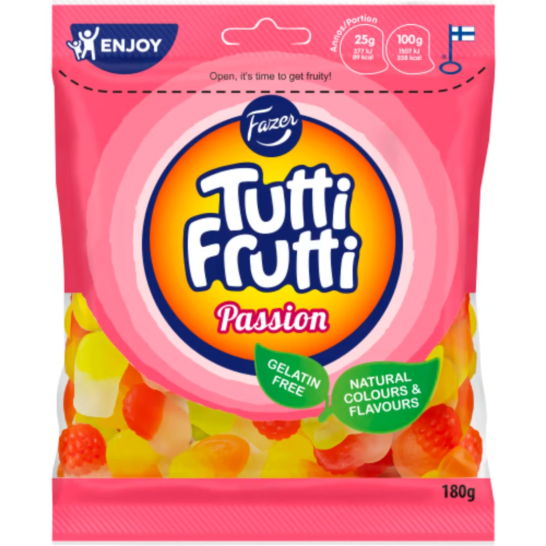 Fazer Tutti Frutti Passion - Passion Fruit Sweets 180G