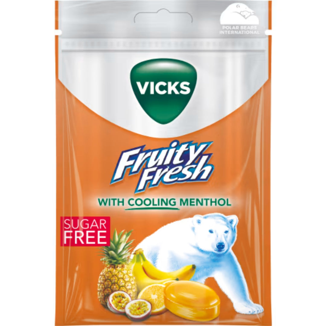 Vicks Multifruit Sugar Free Halstablett - Sugar-Free Multifruit-Flavored Lozenges 72g