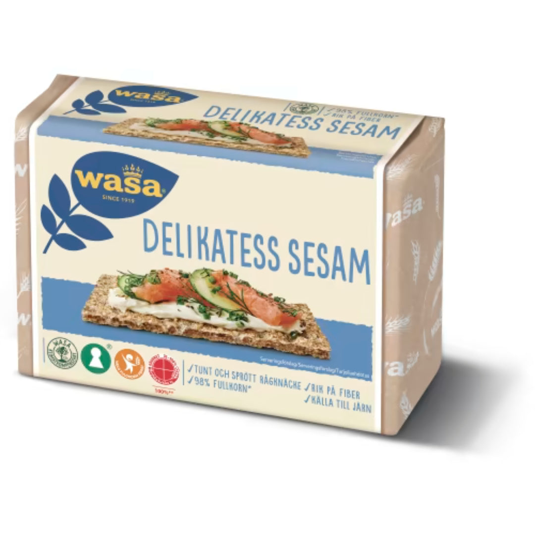 Wasa Delikatess Sesam - Crispbread with Roasted Sesame Seeds 285g