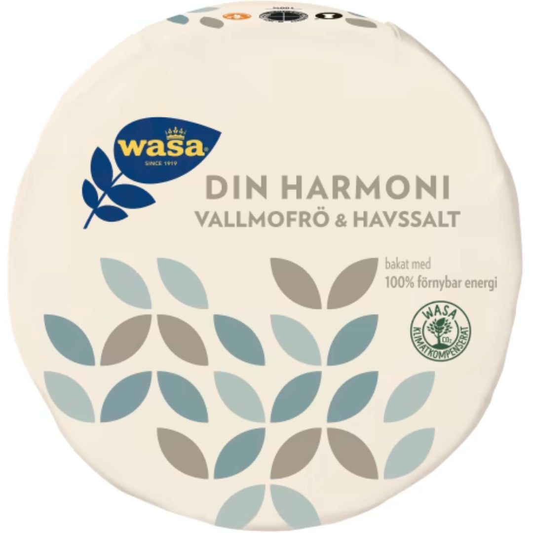Wasa Din Harmoni Vallmofrö & Havssalt - Poppy Seed Crispbread with Sea Salt 260g