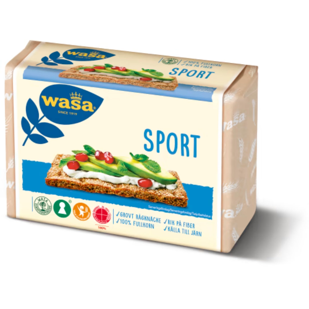 Wasa Sport Knäckebröd - Whole Grain Rye Flour Crispbread 275g