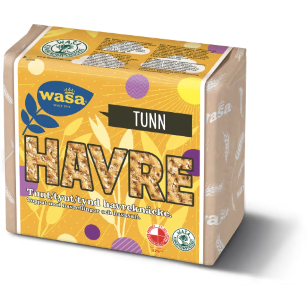 Wasa Tunn Havre Havreflingor Havsalt - Thin Oat Crispbread 265g