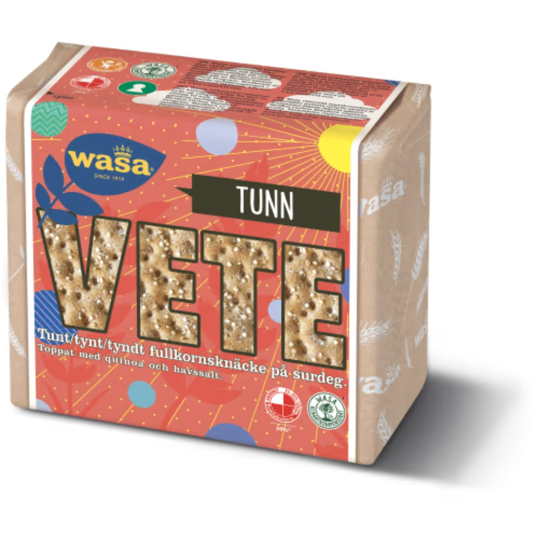 Wasa Tunn Vete Fullkornsknäckebröd - Thin Wheat Crispbread 230g