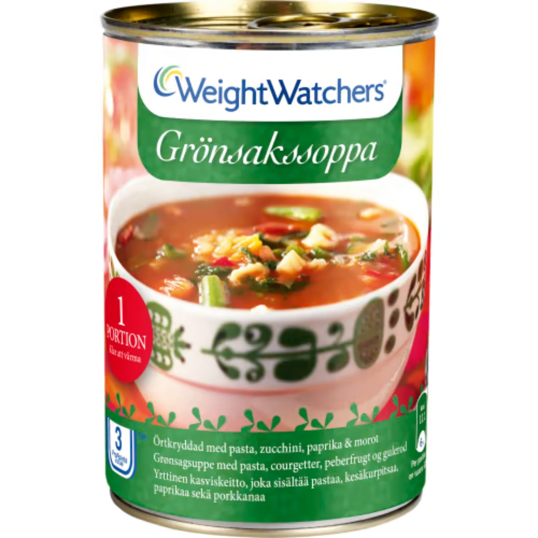 Weightwatchers Grönsakssoppa - Herbed Vegetable Soup with Pasta, Zucchini, Bell Pepper and Carrot 400ml