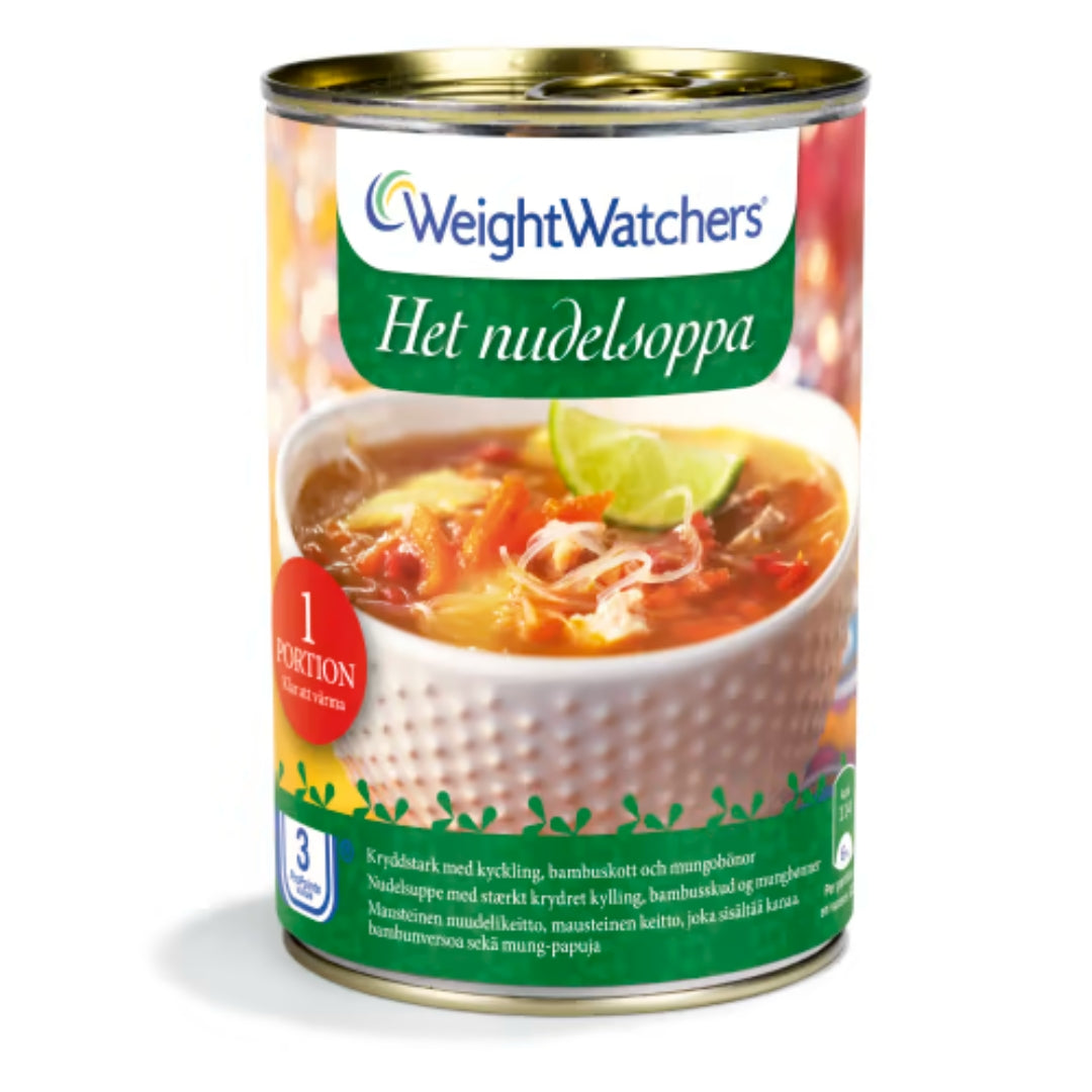 Weightwatchers Het Nudelsoppa - Spicy Noodle Soup with Chicken, Bamboo Shoots and Beans 395ml