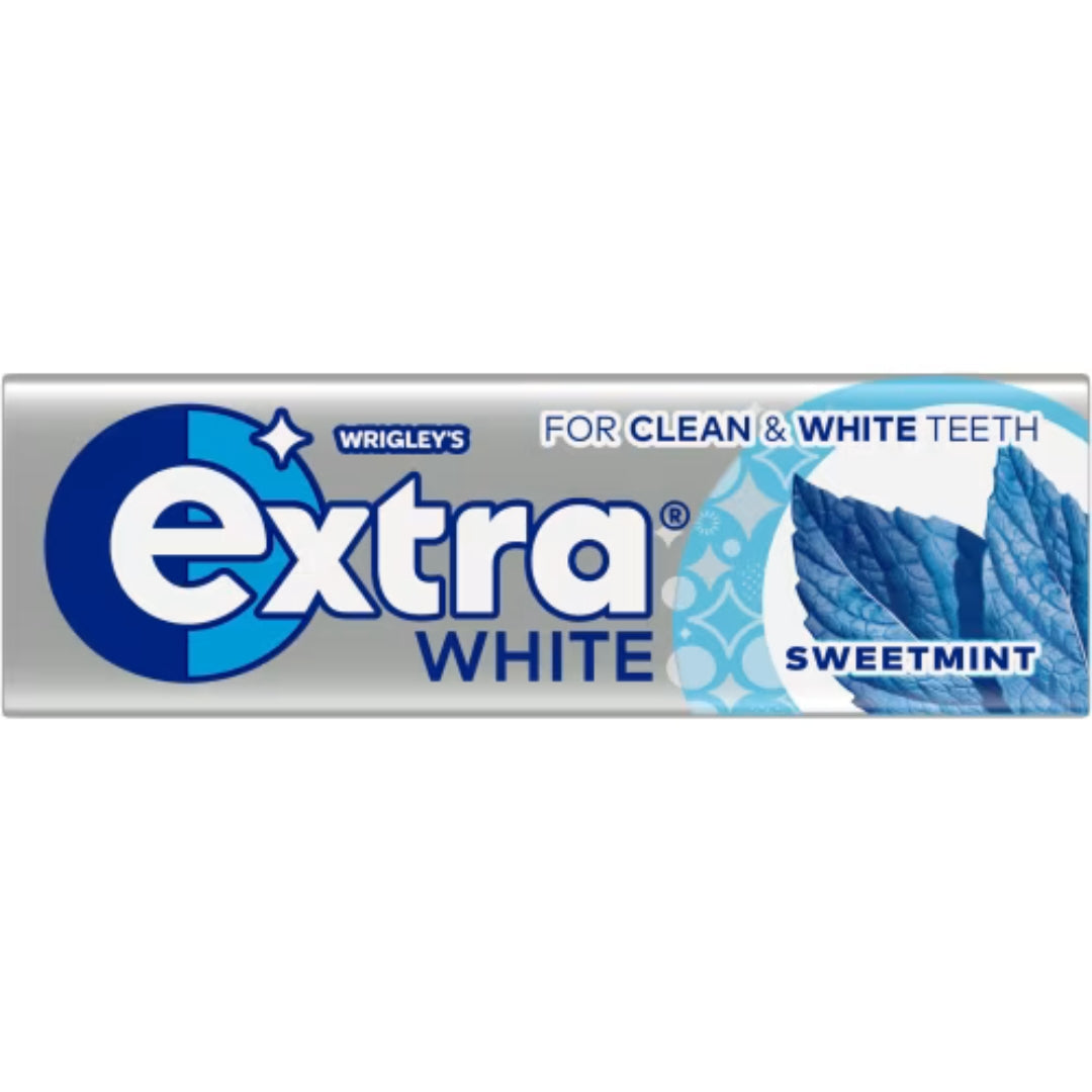 Wrigley's Extra White Sweet Mint Tuggummi - Sweet Mint Chewing Gum 14g