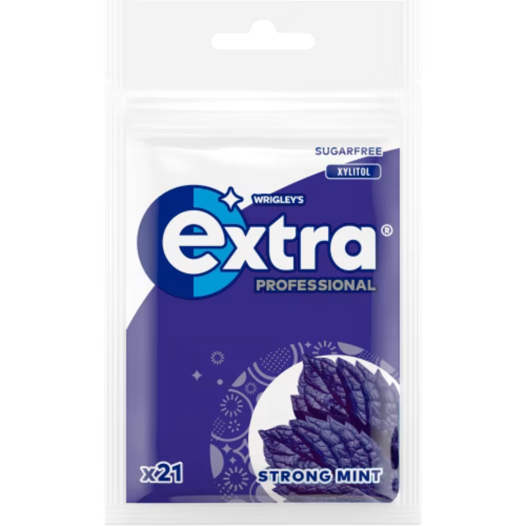 Wrigley's Extra Professional Strong Mint Tuggummi - Chewing Gum with an Strong Mint flavor 29g