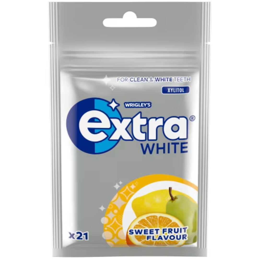 Wrigley's Extra Sweet Fruit White - Chewing Gum with Sweet Fruit flavor 29g