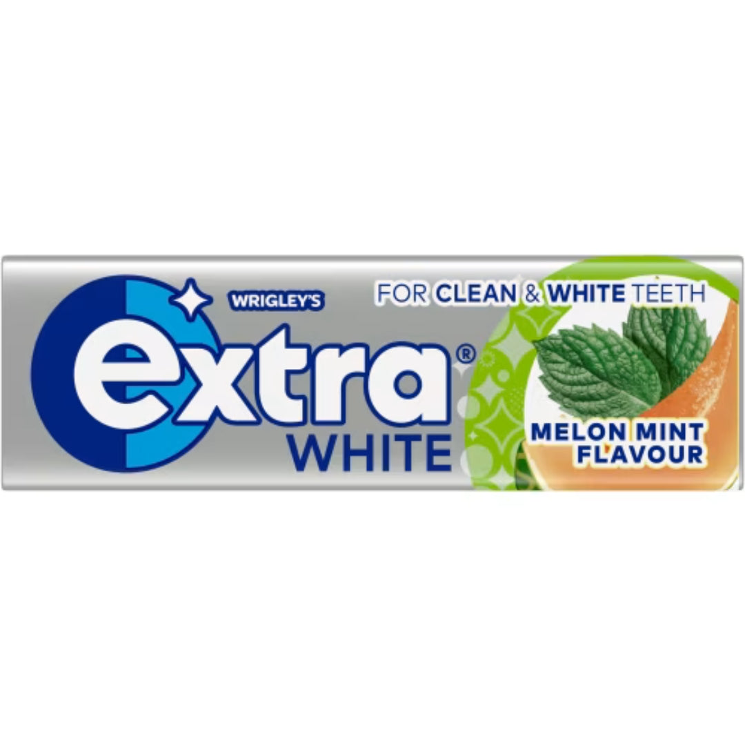 Wrigley's Extra White Melon Mint Tuggummi - Melon Mint Chewing Gum 14g