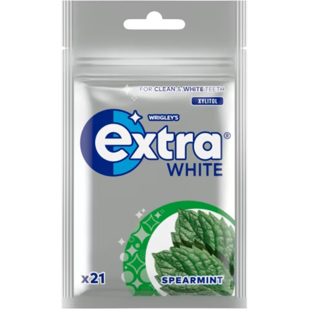 Wrigley's Extra White Spearmint Tuggummi - Chewing Gum with Spearmint flavor 29g