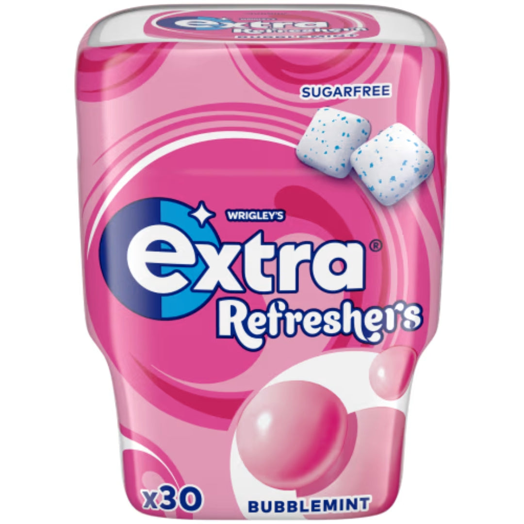 Wrigley's Refreshers Bubble - Sugar-Free Chewing Gum with Fruit and Mint Flavor 67g