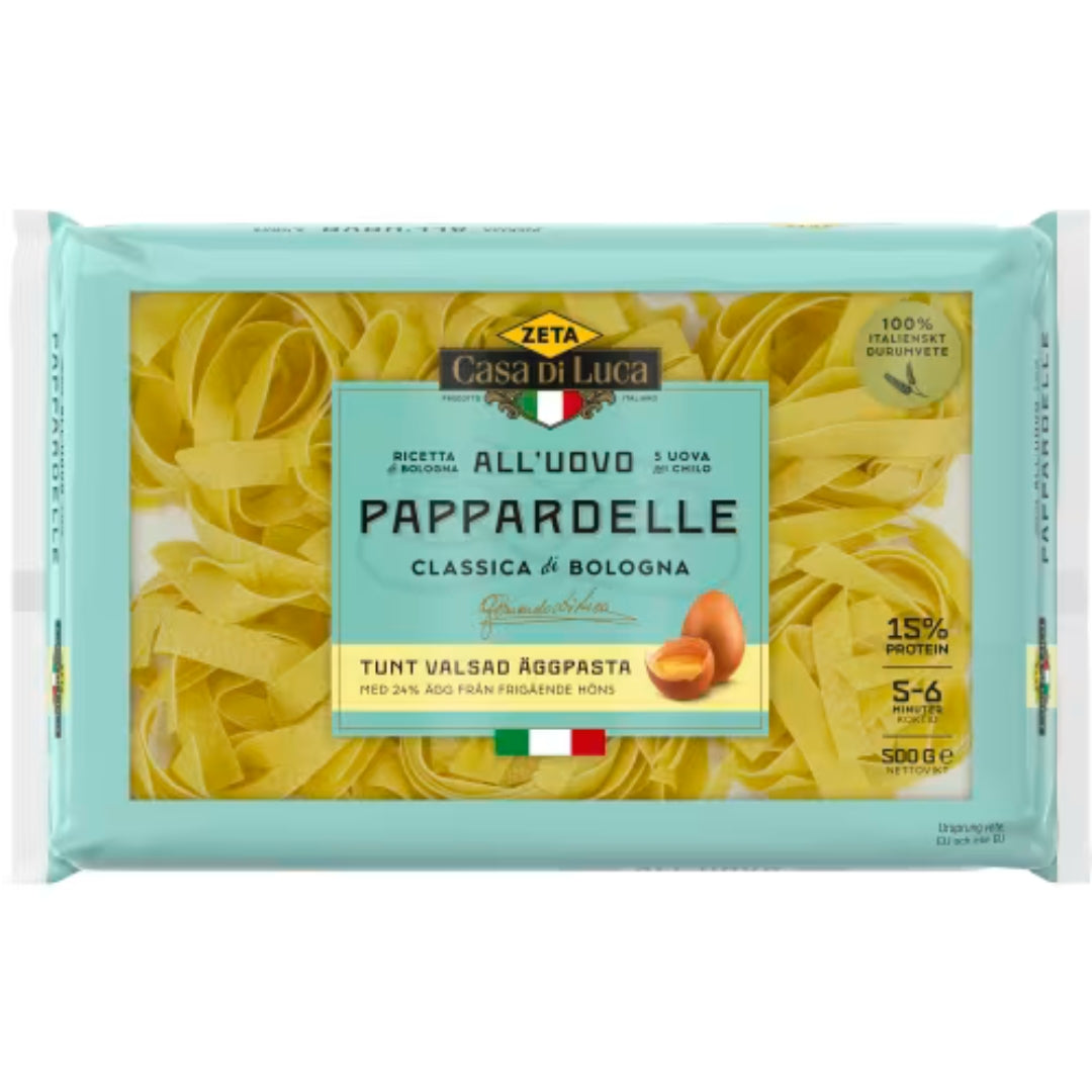 Zeta Pappardelle Ägg Pasta - Pappardelle Egg Pasta 500g