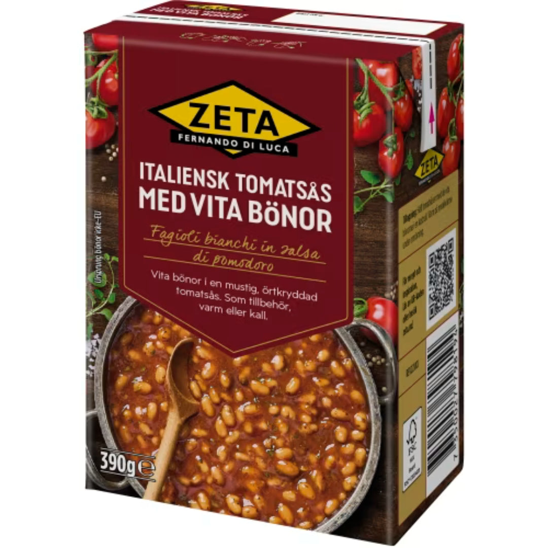Zeta Tomatsås med Vita Bönor Italiensk - Italian Tomato Sauce with White Beans 390g