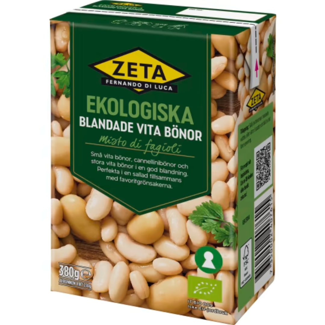 Zeta Vita Bönor Blandade Ekologiska - Organic Mixed White Beans 380g
