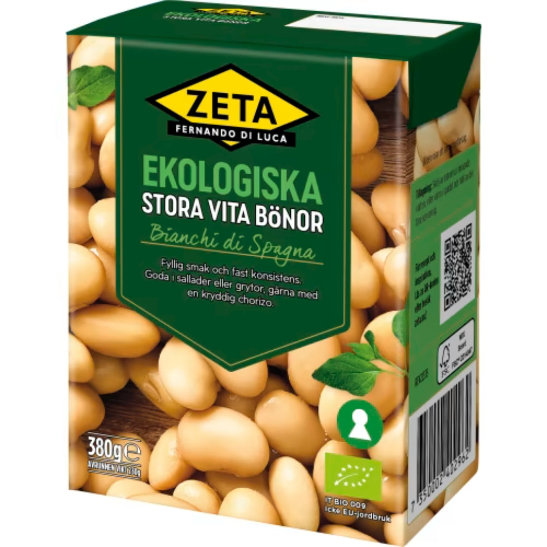 Zeta Vita Bönor Stora Ekologiska - Organic Large White Beans 380g